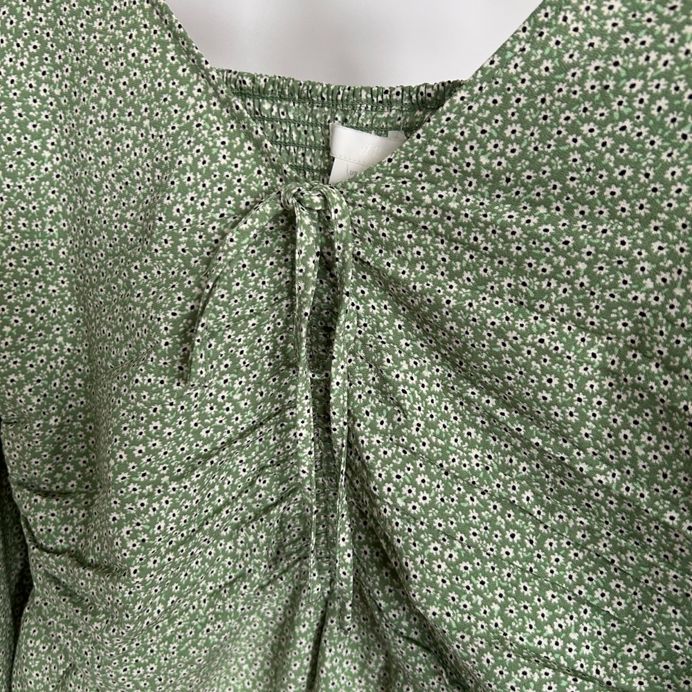 H&M Green Patterned Blouse - Picture 3 of 7